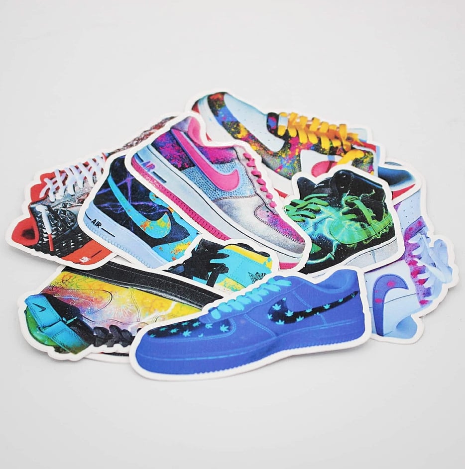 Desplazamiento Tranquilizar Desilusión Sneaker Stickers 9 | Trendy VSCO Hypebeast Aesthetic Holographic Laminated  Stickers | Laptop / Waterbottle Water-Resistant Stickers | Gifts | Shivers  SoleMates